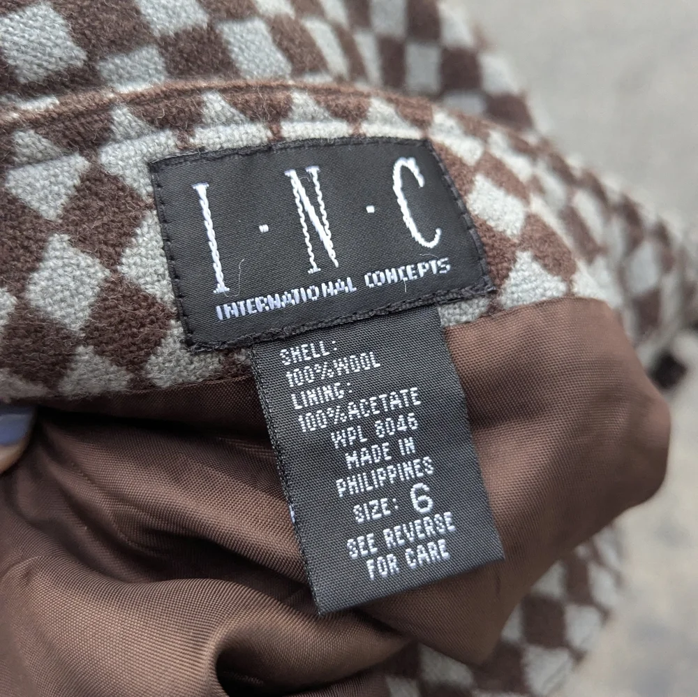Y2K INC Wool Checker Skirt - Picture 5 of 5